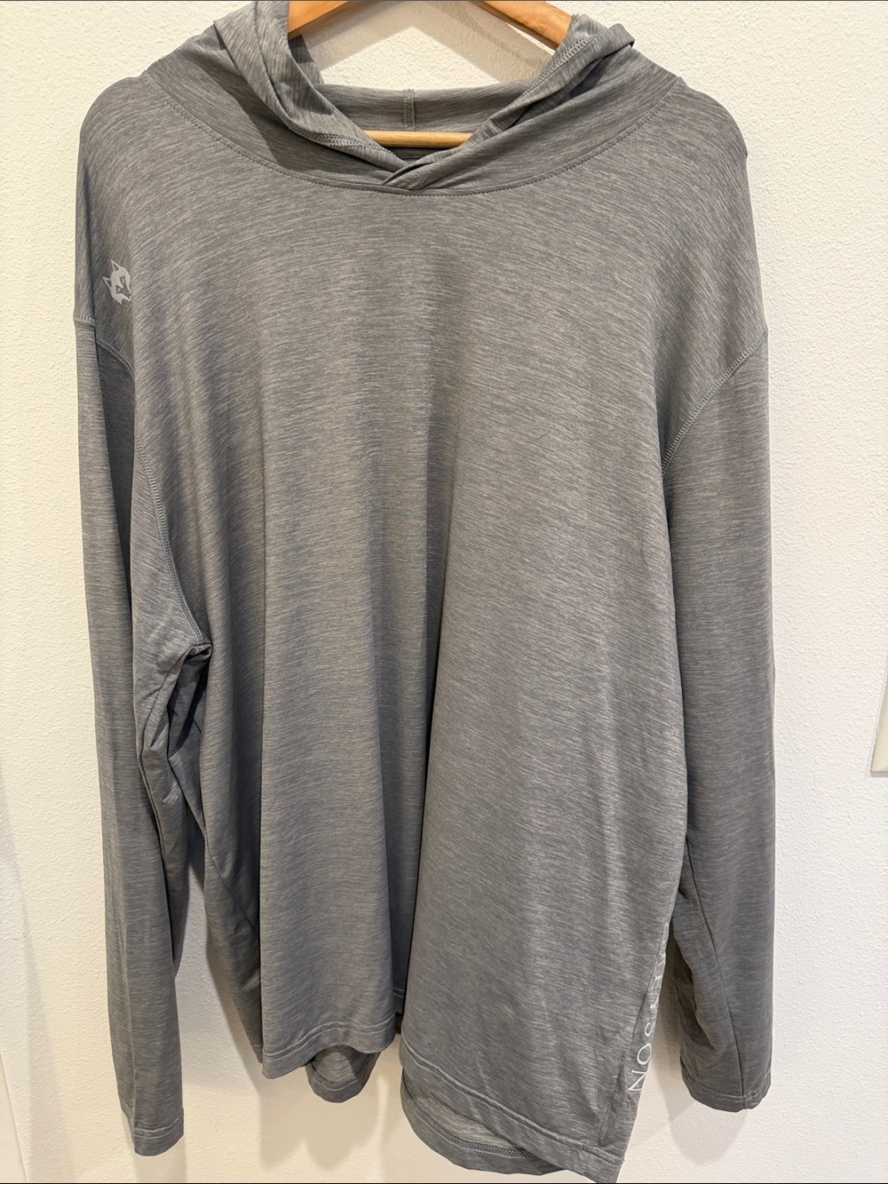 Greyson Heather Gray Lightweight Hooded Long Sleeve Shirt